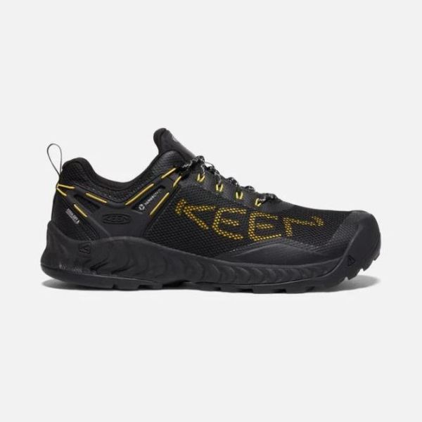 Keen | Men's NXIS EVO Waterproof Shoe-Black/KEEN Yellow