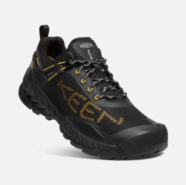 Keen | Men's NXIS EVO Waterproof Shoe-Black/KEEN Yellow