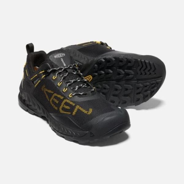 Keen | Men's NXIS EVO Waterproof Shoe-Black/KEEN Yellow