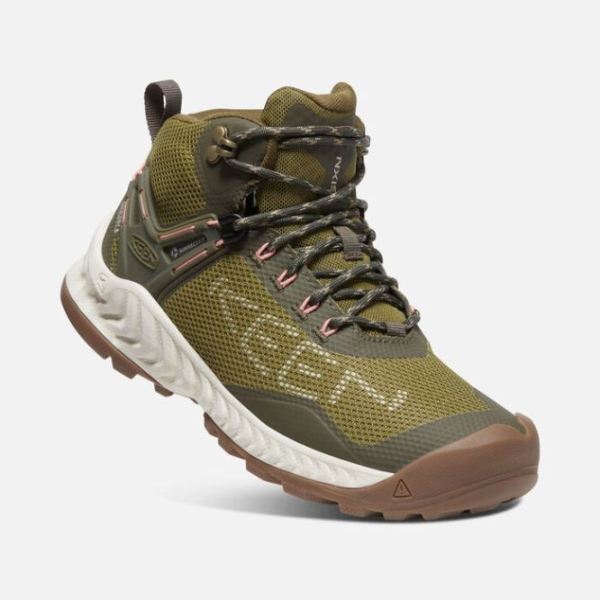 Keen | Women's NXIS EVO Waterproof Boot-Olive Drab/Birch