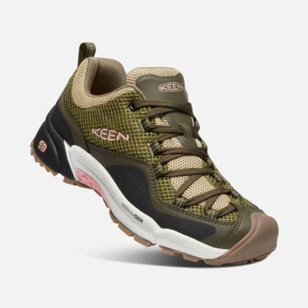 Keen | Women's Wasatch Crest Vent-Olive Drab/Pink Icing