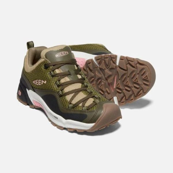 Keen | Women's Wasatch Crest Vent-Olive Drab/Pink Icing