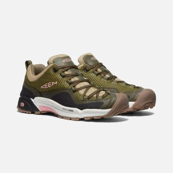 Keen | Women's Wasatch Crest Vent-Olive Drab/Pink Icing