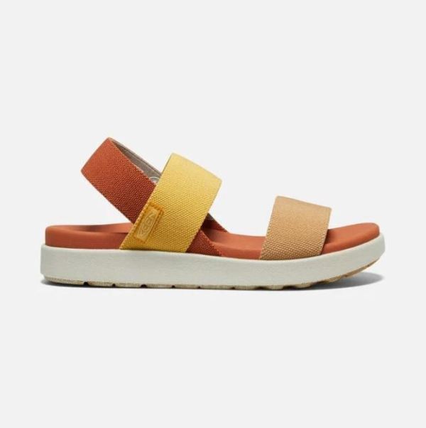 Keen | Women's Elle Backstrap Sandal-Fossil Orange/Silver Birch