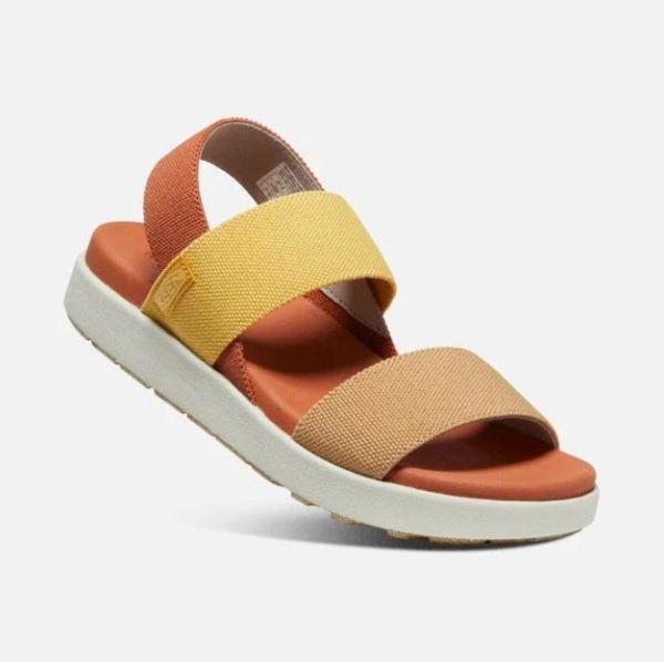 Keen | Women's Elle Backstrap Sandal-Fossil Orange/Silver Birch