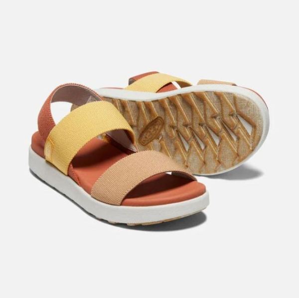 Keen | Women's Elle Backstrap Sandal-Fossil Orange/Silver Birch