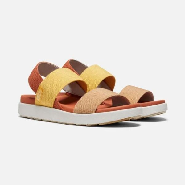 Keen | Women's Elle Backstrap Sandal-Fossil Orange/Silver Birch