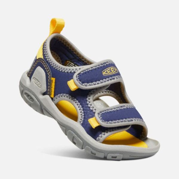 Keen | Toddlers' Knotch Creek Open-Toe Sandal-Blue Depths/KEEN Yellow