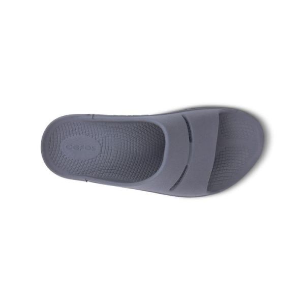 OOFOS MEN'S OOAHH SLIDE SANDAL - SLATE