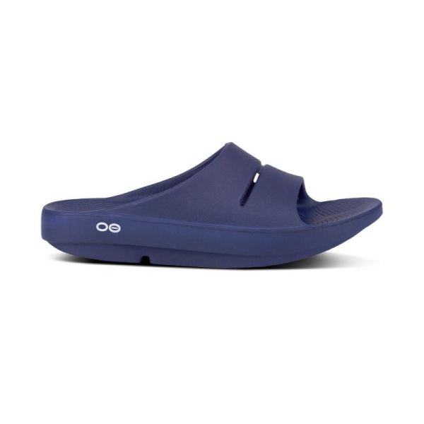 OOFOS MEN'S OOAHH SLIDE SANDAL - NAVY