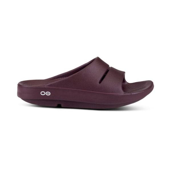 OOFOS WOMEN'S OOAHH SLIDE SANDAL - CABERNET