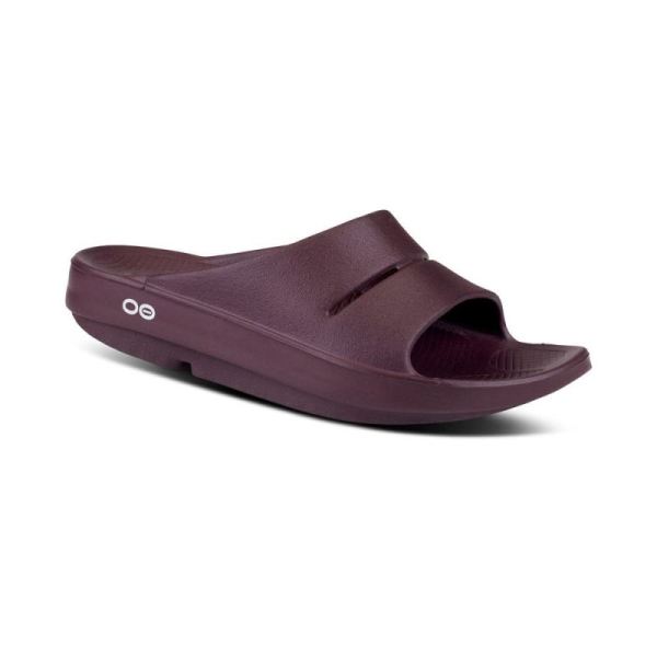 OOFOS MEN'S OOAHH SLIDE SANDAL - CABERNET