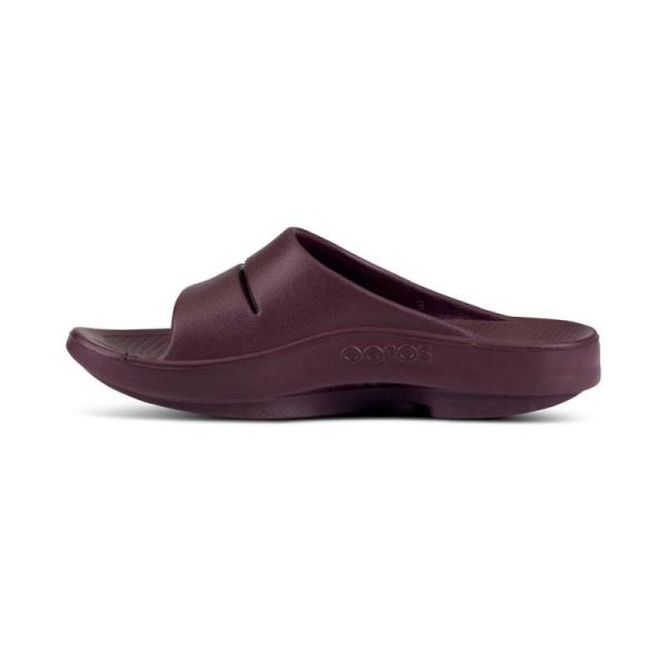 OOFOS MEN'S OOAHH SLIDE SANDAL - CABERNET