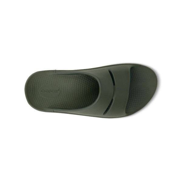 OOFOS WOMEN'S OOAHH SLIDE SANDAL - FOREST GREEN