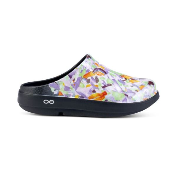 OOFOS WOMEN'S OOCLOOG LIMITED EDITION CLOG - PURPLE WATERCOLOR