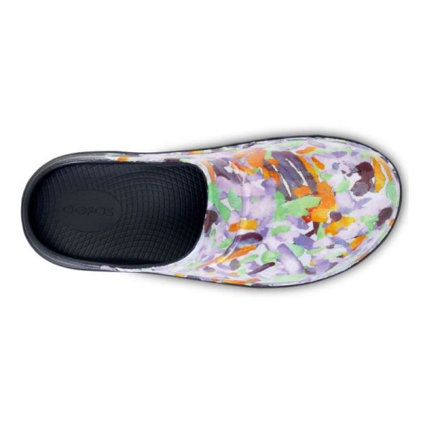 OOFOS WOMEN'S OOCLOOG LIMITED EDITION CLOG - PURPLE WATERCOLOR