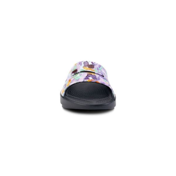 OOFOS WOMEN'S OOAHH LUXE SLIDE SANDAL - PURPLE WATERCOLOR