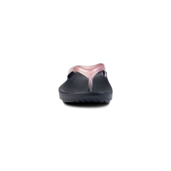 OOFOS WOMEN'S OOLALA LUXE SANDAL - ROSE SPARKLE