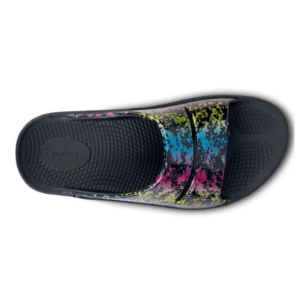 OOFOS WOMEN'S OOAHH LIMITED SLIDE SANDAL - 80S ARCADE