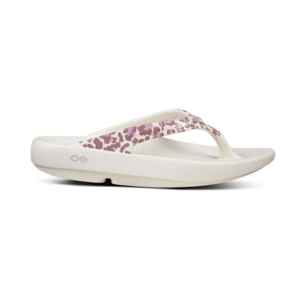 OOFOS WOMEN'S OOLALA LIMITED SANDAL - ROSE LEOPARD