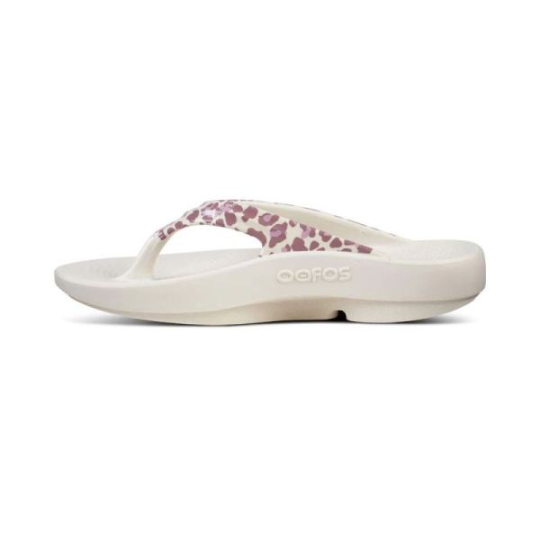 OOFOS WOMEN'S OOLALA LIMITED SANDAL - ROSE LEOPARD