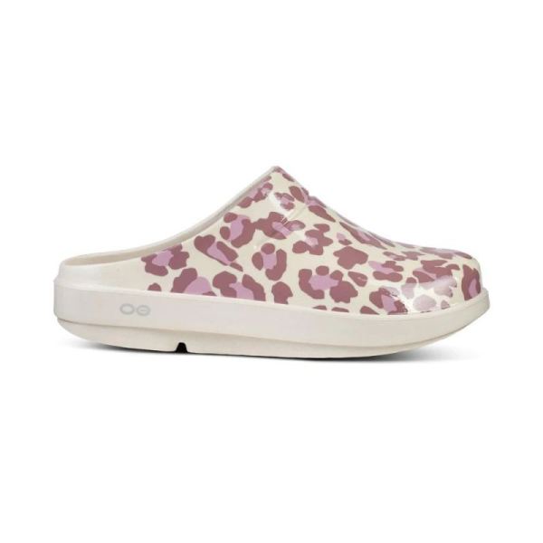 OOFOS WOMEN'S OOCLOOG LIMITED EDITION CLOG - ROSE LEOPARD