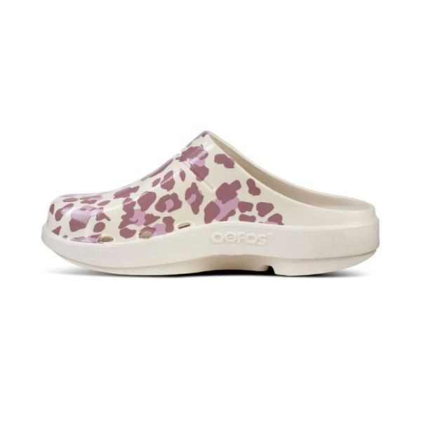 OOFOS WOMEN'S OOCLOOG LIMITED EDITION CLOG - ROSE LEOPARD