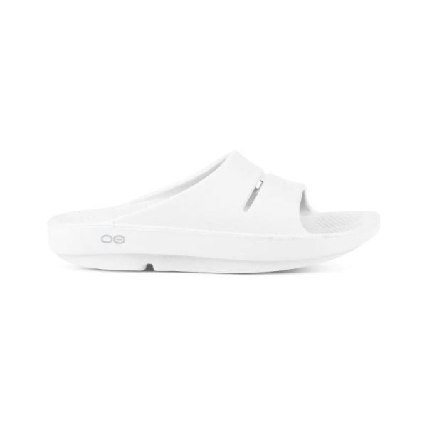 OOFOS MEN'S OOAHH SLIDE SANDAL - WHITE