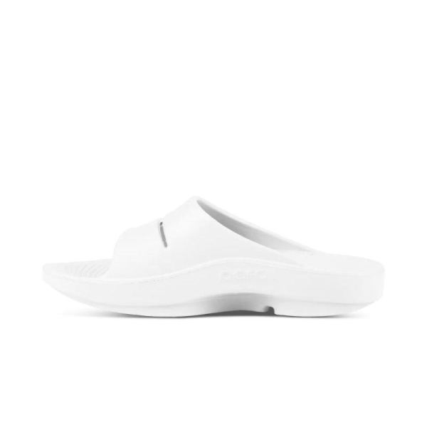 OOFOS MEN'S OOAHH SLIDE SANDAL - WHITE