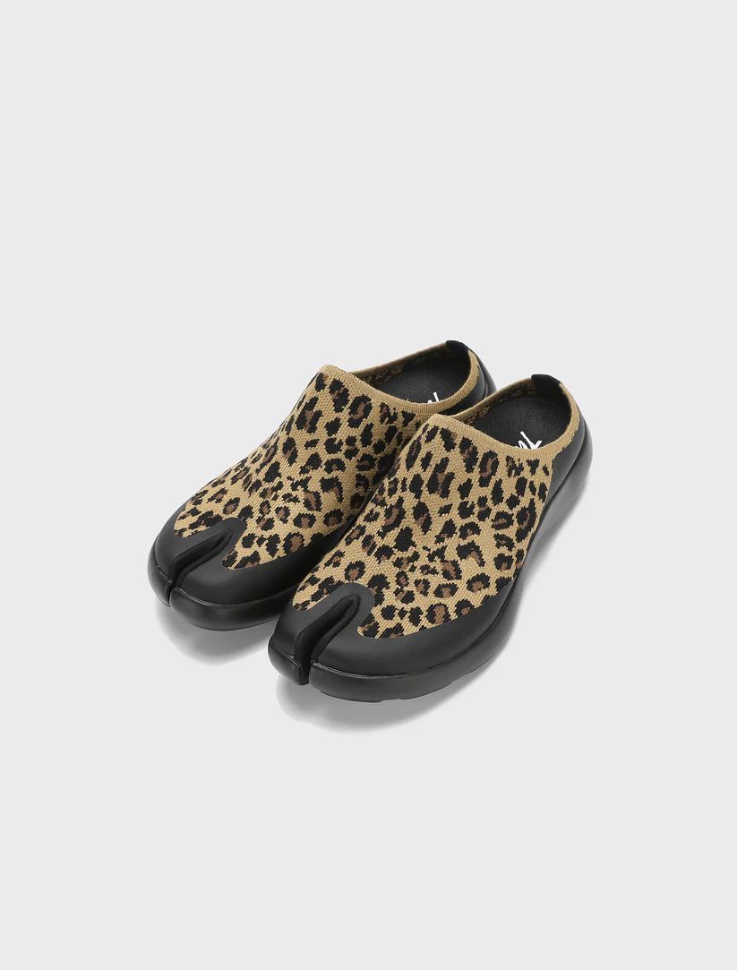 Free Shipping | Tabi Mules Men - Brown Leopard