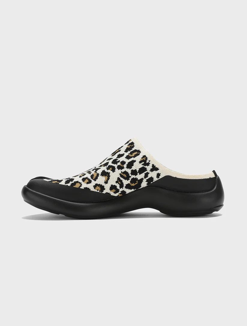 Free Shipping | Tabi Mules Women - White Leopard