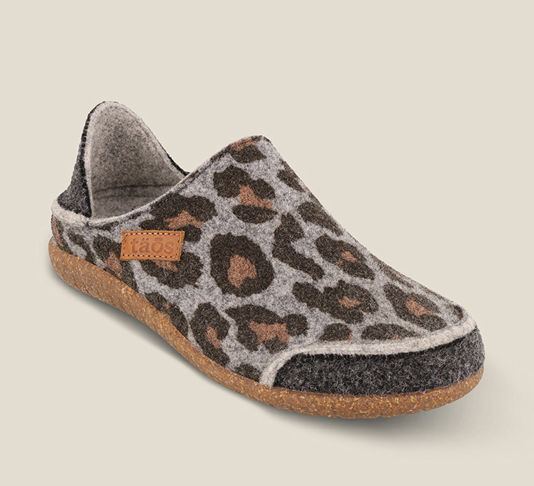 Taos | Women's Convertawool-Charcoal Leopard Wool